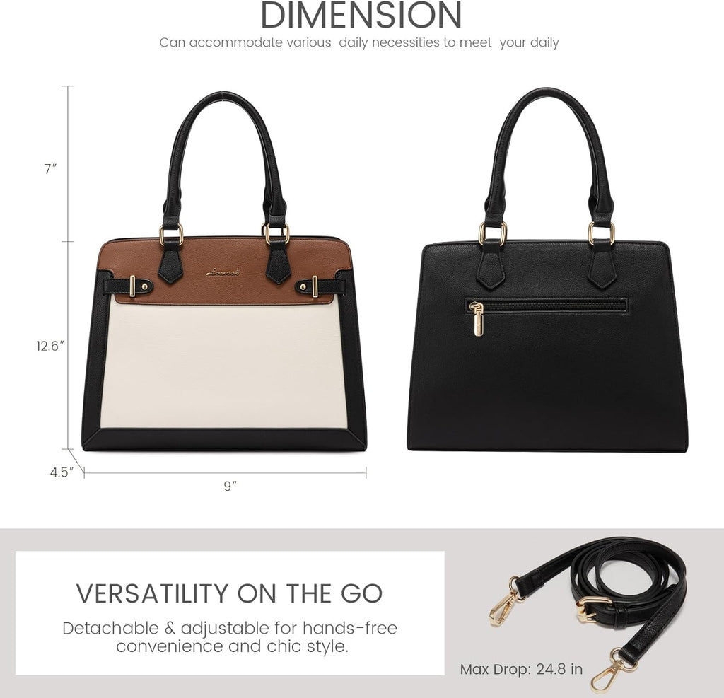 Purses and Handbags for Women, Tote Shoulder Bag Satchel Purse and PU Leather Top Handle for Ladies