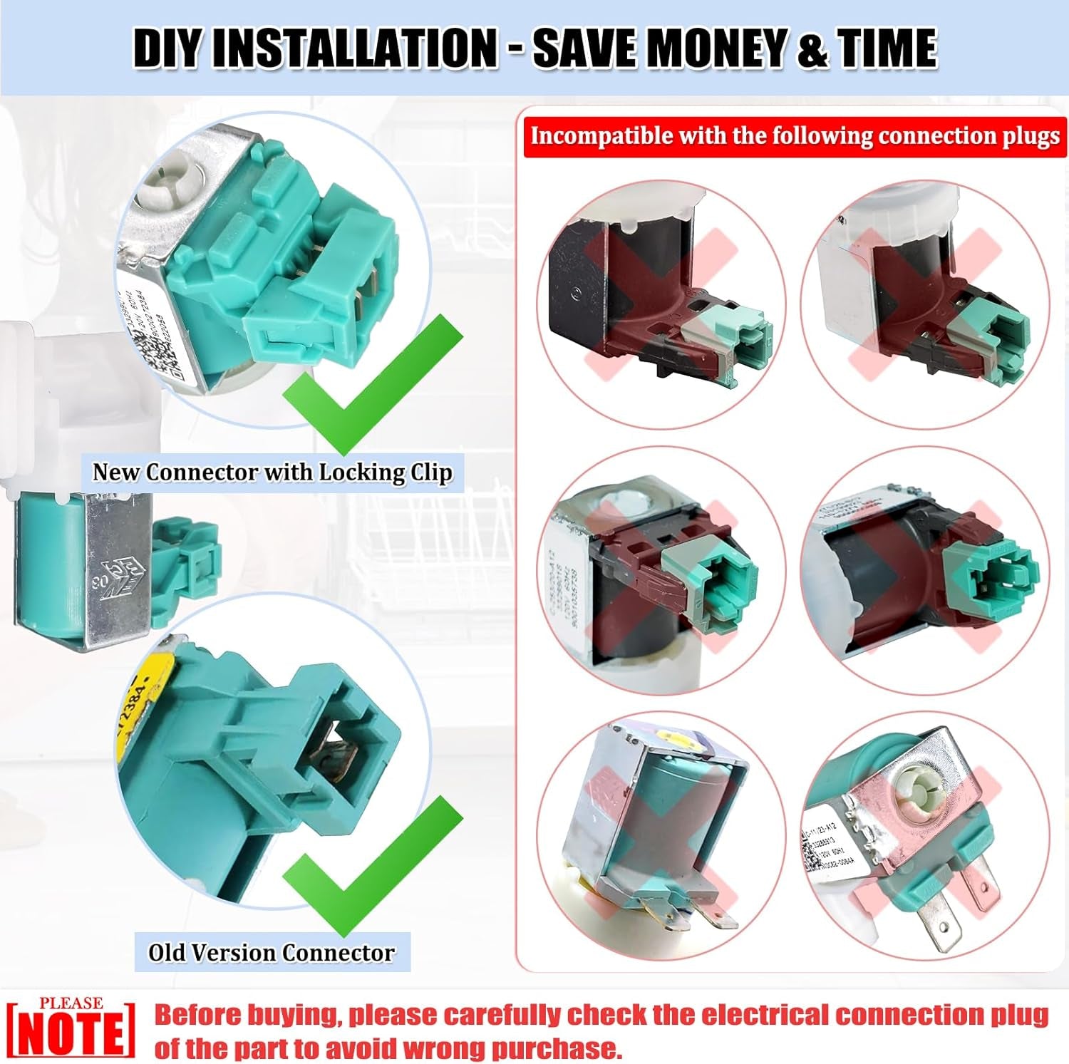 622058 Dishwasher Water Inlet Valve - 00622058 Dishwasher Water Valve Replacement Parts AP4927070 PS3491417 33299010