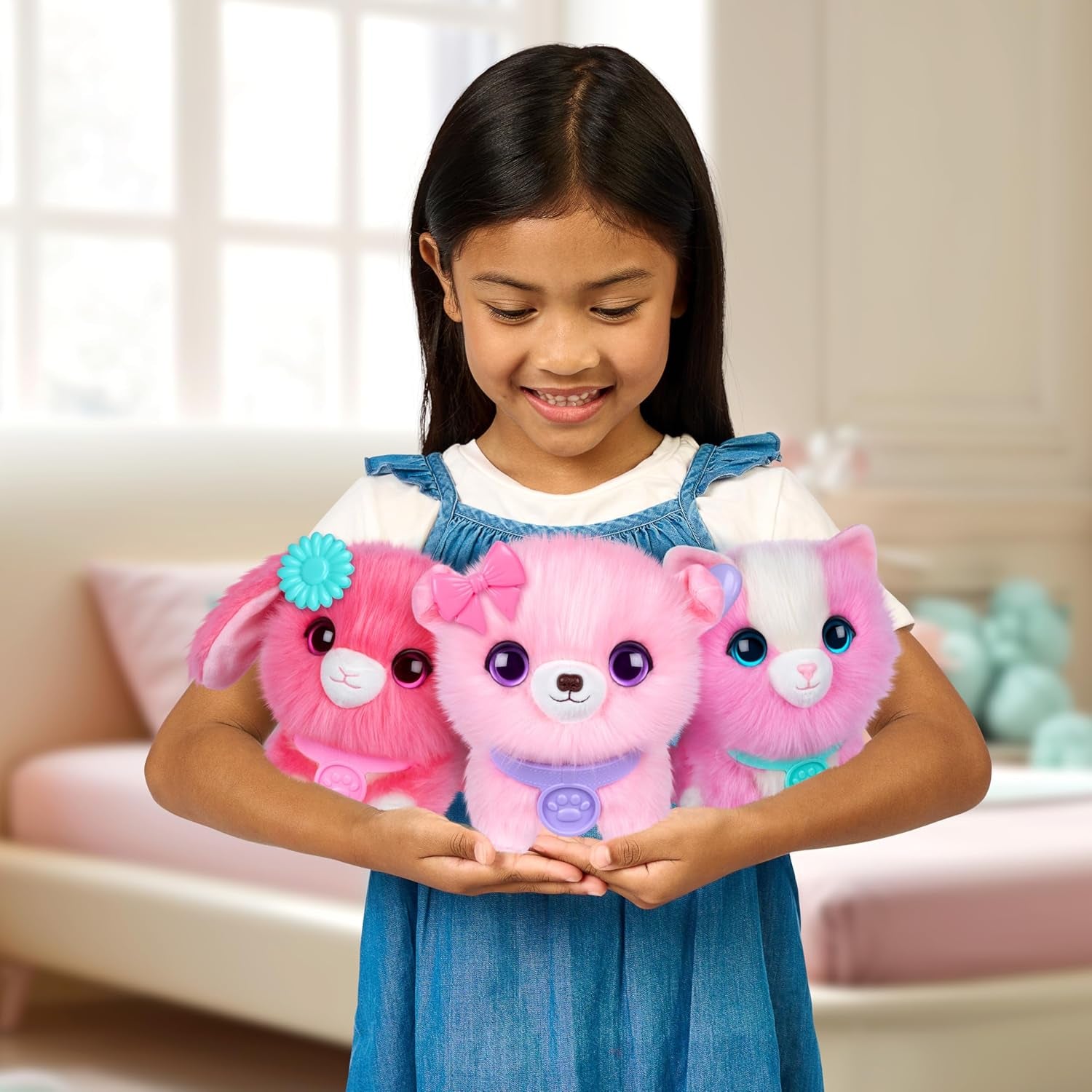 Pink Surprise Pet, Mystery Plush Toys, Stuffed Animals, Wash to Reveal 1 of 3 Rescue Surprise Toy Pets: Puppy, Bunny, or Kitty - Includes 8.7" Deluxe Carrier - Styles May Vary