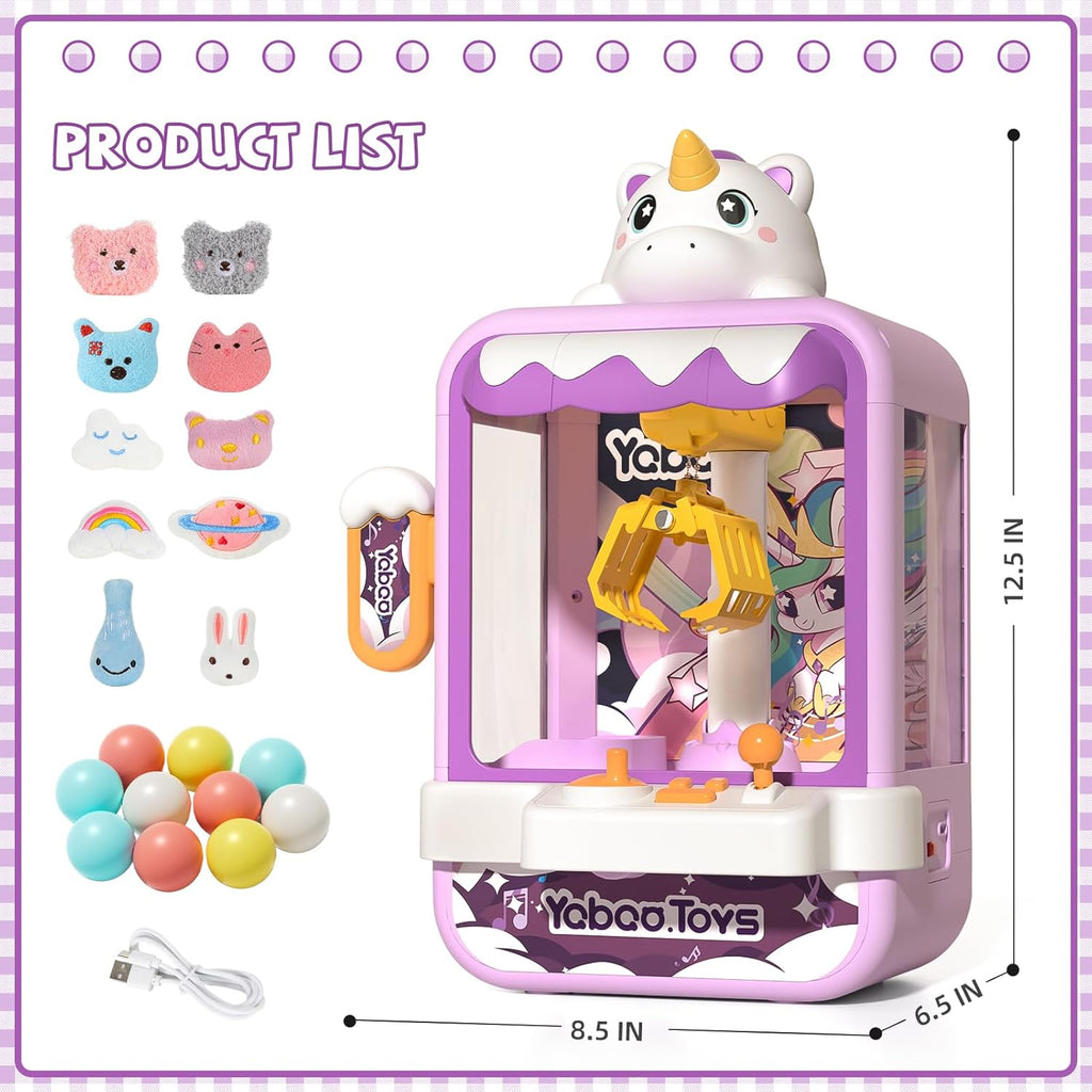 Claw Machine for Kids Girl, Vending Machines Toys for Girls 4 5 6 7 8, Unicorns Girls Toys Age 6-8, Arcades Game Party Toy Age 6-7,Ideas Birthday Gifts for Girl 4 5 6 9 Year Old