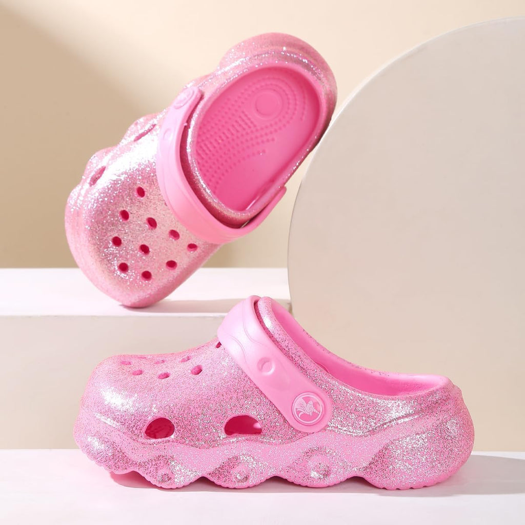 Girls' Clogs for Toddlers & Kids Lightweight Garden Shoes Breathable Slip-On Slides Sandals Slippers Children'S Beach Water Shoes