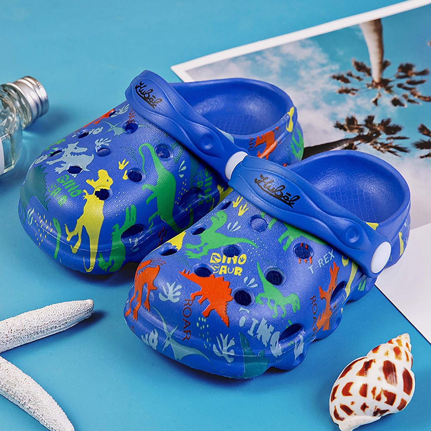 Kids Cute Clogs Cartoon Garden Shoes Boys Girls Slides Slippers Indoor Outdoor Children Water Shower Beach Pool Sandals