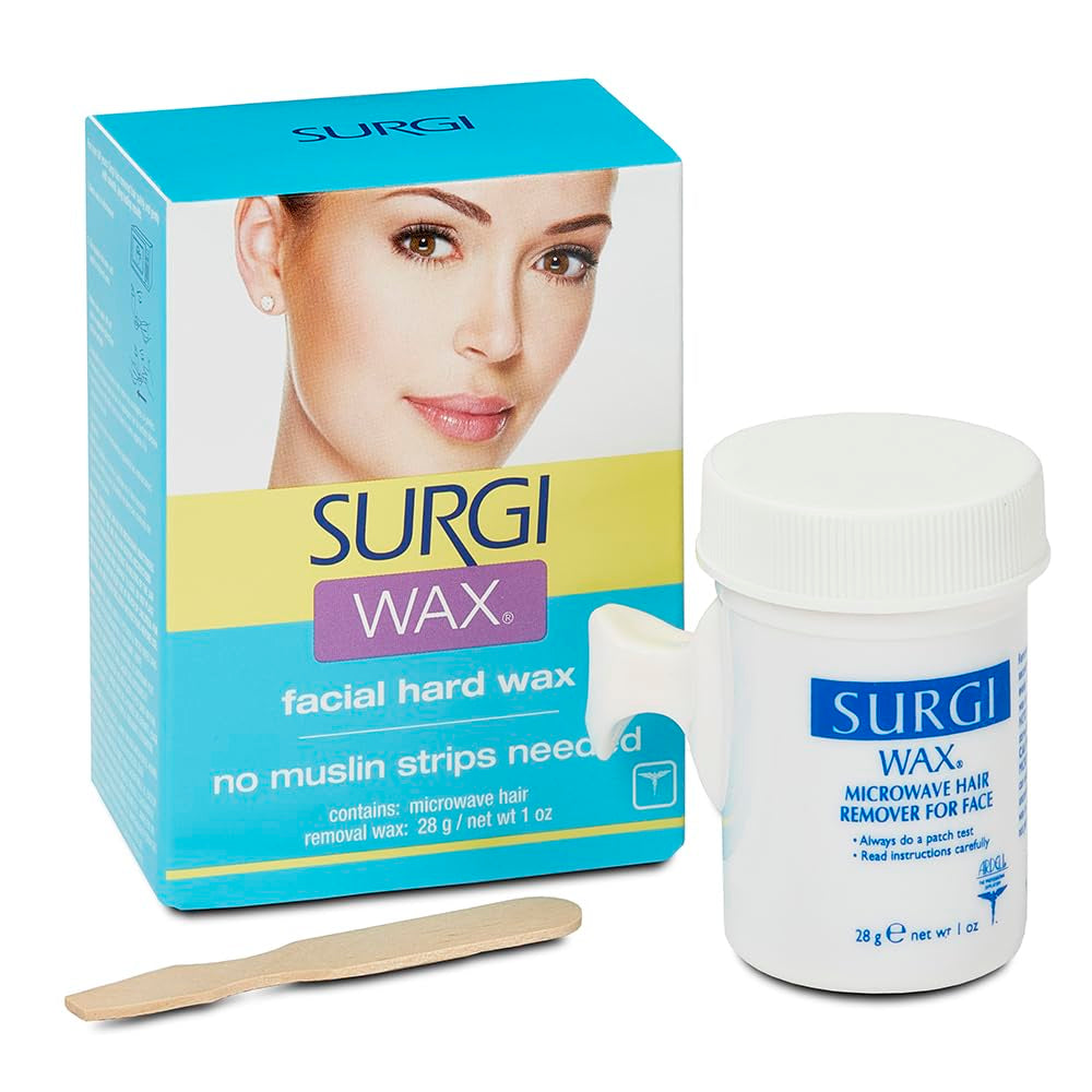 Facial Hard Wax, Hair Remover for Face, No Strips Needed, 1 Ounce (Pack of 3)