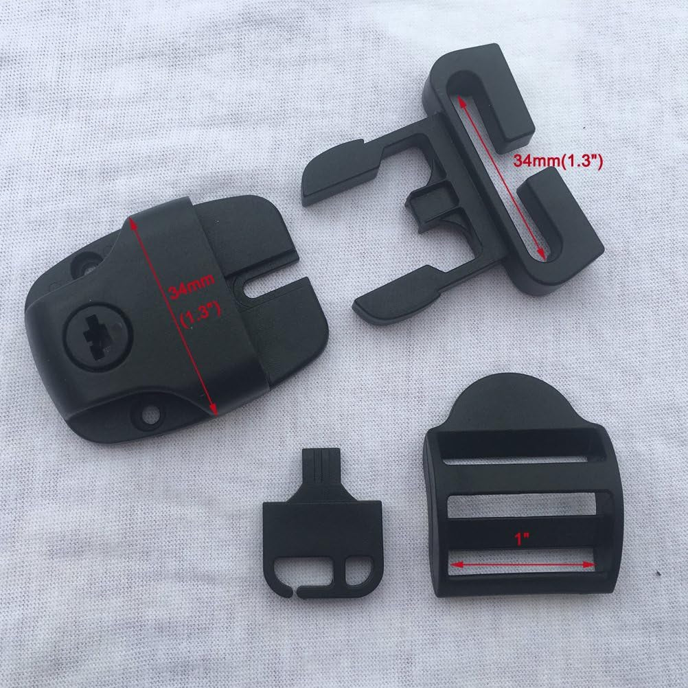 4 Set Spa Hot Tub Cover Broken Latch Repair Kit Have Slot - Replace Latches Clip Lock with Keys and Hardwares