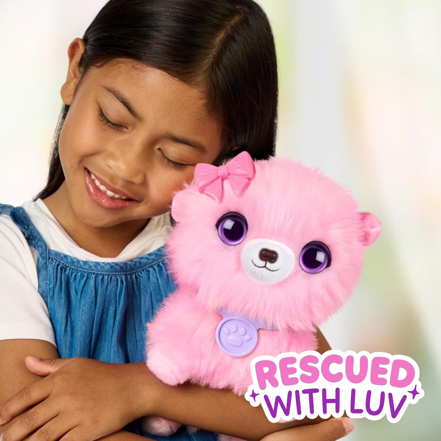 Pink Surprise Pet, Mystery Plush Toys, Stuffed Animals, Wash to Reveal 1 of 3 Rescue Surprise Toy Pets: Puppy, Bunny, or Kitty - Includes 8.7" Deluxe Carrier - Styles May Vary