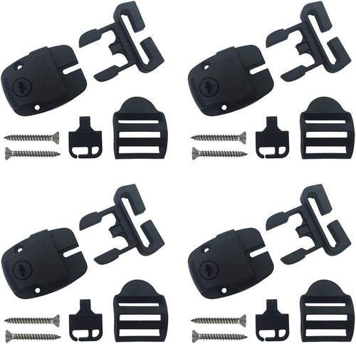 4 Set Spa Hot Tub Cover Broken Latch Repair Kit Have Slot - Replace Latches Clip Lock with Keys and Hardwares