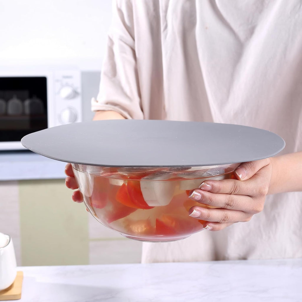 Silicone Microwave Mat - round 12" X 12" - Set of 2 Heat Resistant Multifunctional Mat, Splatter Guard, Trivet, Hot Pad, Pot Holder