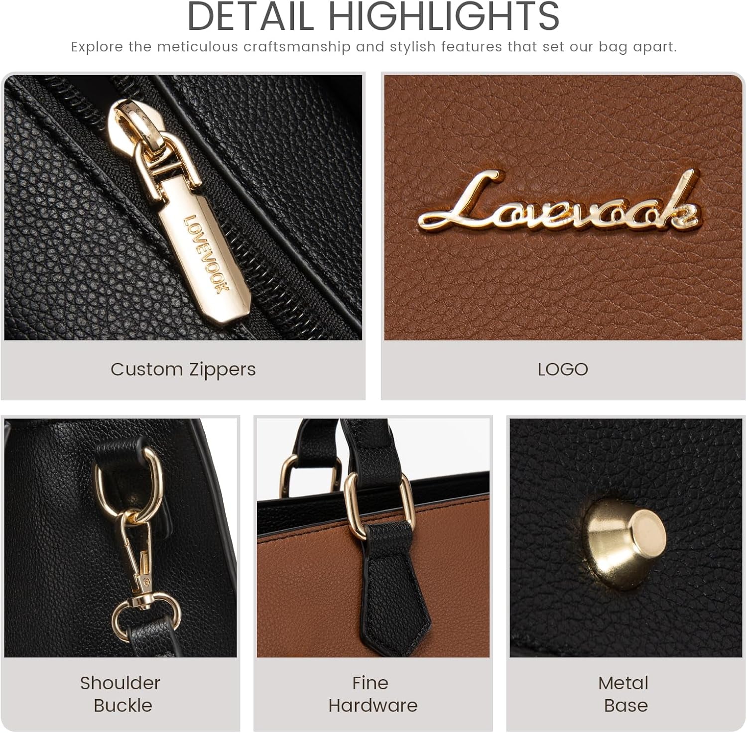 Purses and Handbags for Women, Tote Shoulder Bag Satchel Purse and PU Leather Top Handle for Ladies
