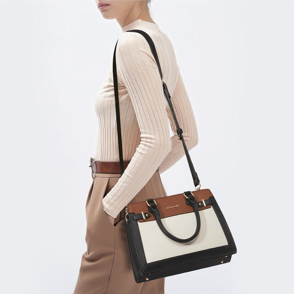 Purses and Handbags for Women, Tote Shoulder Bag Satchel Purse and PU Leather Top Handle for Ladies