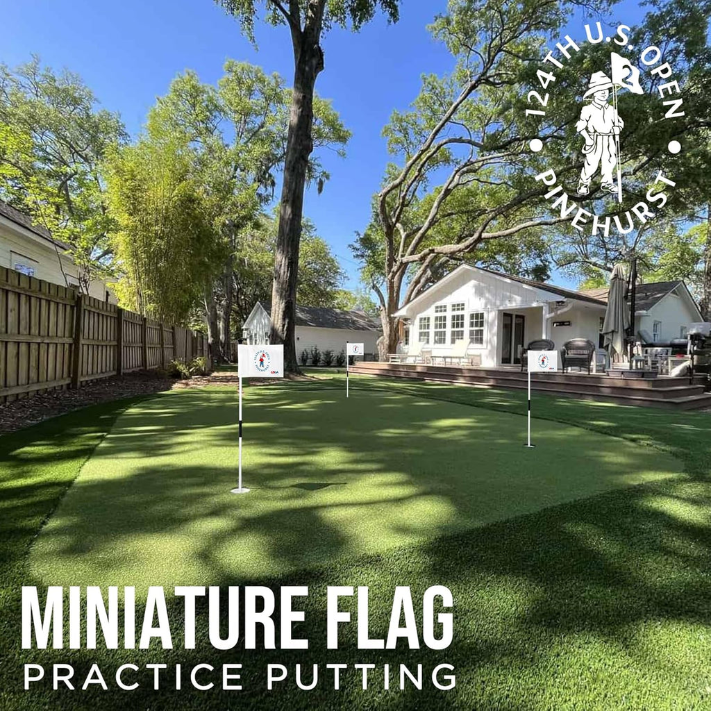 Golf Flag Mini, 8X6 Inch, Dual-Layer Silk-Printed, Fade-Resistant 420D Nylon, Tube Insert, Ideal for Backyard Practice Putting Green