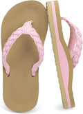 Kids Boys Girls Flip Flops Quick Dry Beach Pool Shower Water Sandals with Comfortable Cushion Footbed(Little Kid/Big Kid)