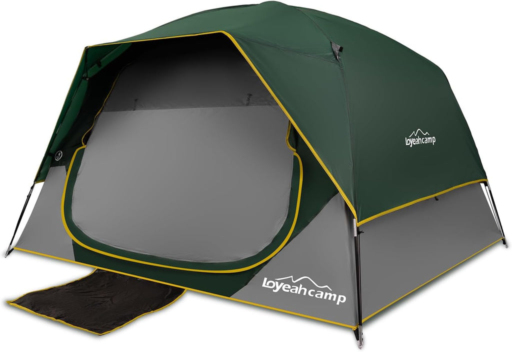 Tents 4 Person Camping Tent, Easy Setup Waterproof Family Tents for Camping, Portable Dome Tent for Outdoor Camping with Rainfly, Carry Bag