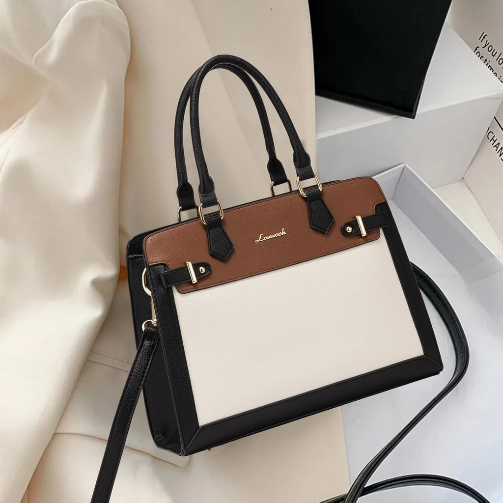 Purses and Handbags for Women, Tote Shoulder Bag Satchel Purse and PU Leather Top Handle for Ladies