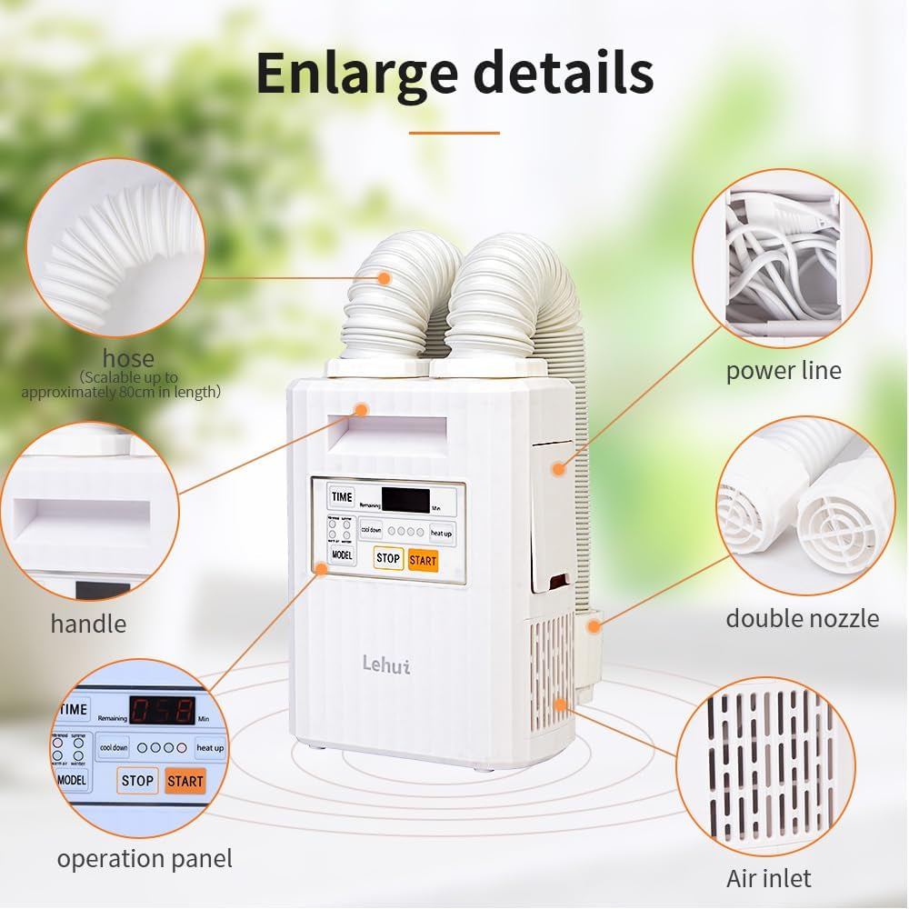 Portable Blanket Warmer, Comfortable Warm Air on the Bed, Sweat Drying, Suitable for Climate Change, Suitable for All Seasons, Can Dry Shoes, Clothes，Blanket Warmer，Bed Warmers，Bed Warmer, Blankets