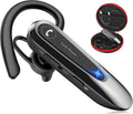 Bluetooth Earpiece Wireless CVC8.0 Headset for Cell Phone Dual Mic Noise Canceling Earpiece Phone with Mute Key 20H Talk 180 Days Standby for Iphone Android Home Office Driving (1 Pack)