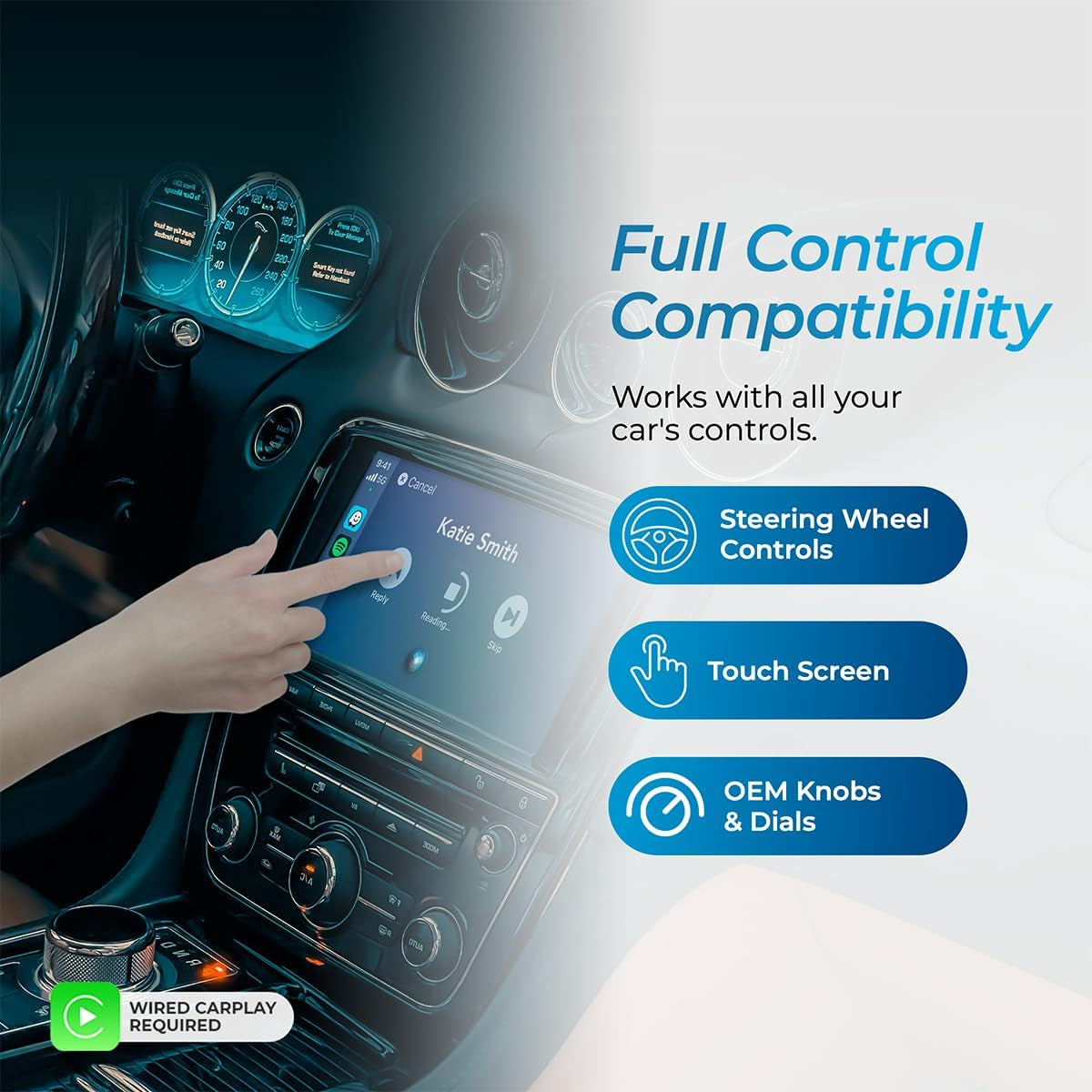 Wireless Carplay Adapter 2025 Pro Edition - Fastest and Most Compact Wireless Carplay Adapter Factory Wired Carplay Cars – USB-A and USB-C Cables – Wired Carplay Required - OTA Updates.