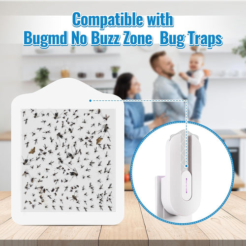 20 Pack Flying Insect Trap Refill Compatible with Bugmd No Buzz Zone Bug Trapper, Refill Glue Boards, Adhesive Fly Trap Refills Pad for Insect Bug Mosquito Gnat Fruit Fly Catcher Indoors
