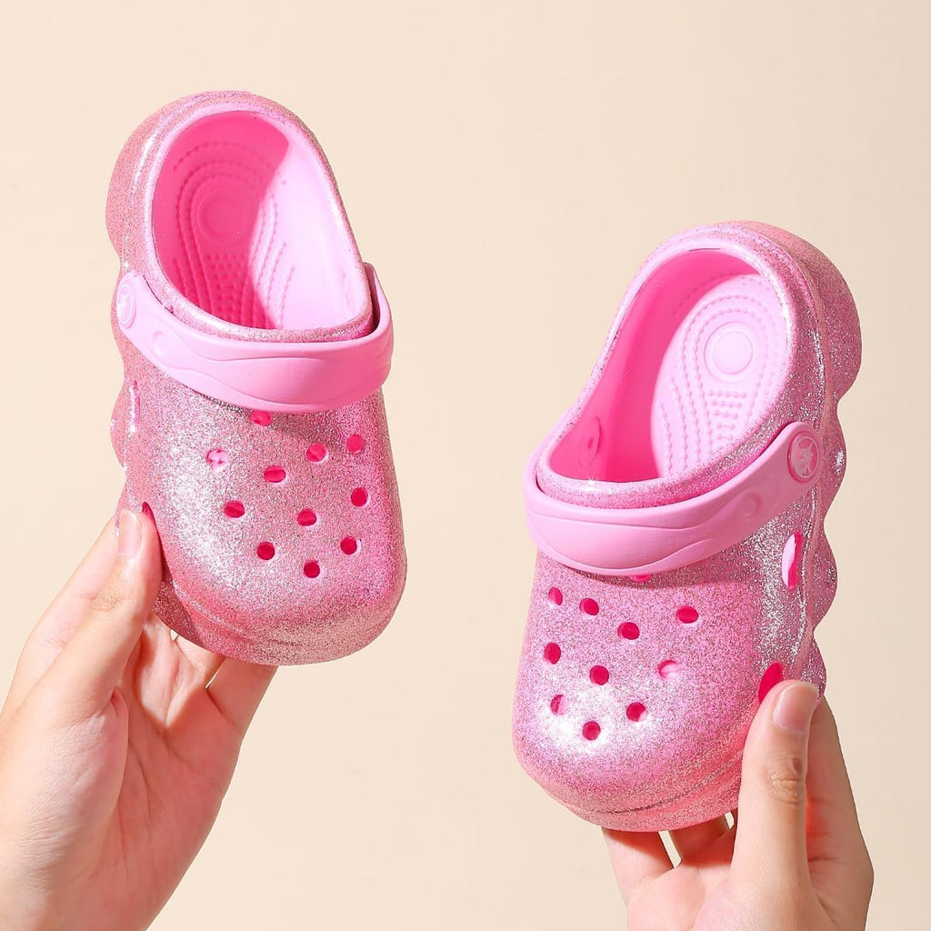 Girls' Clogs for Toddlers & Kids Lightweight Garden Shoes Breathable Slip-On Slides Sandals Slippers Children'S Beach Water Shoes