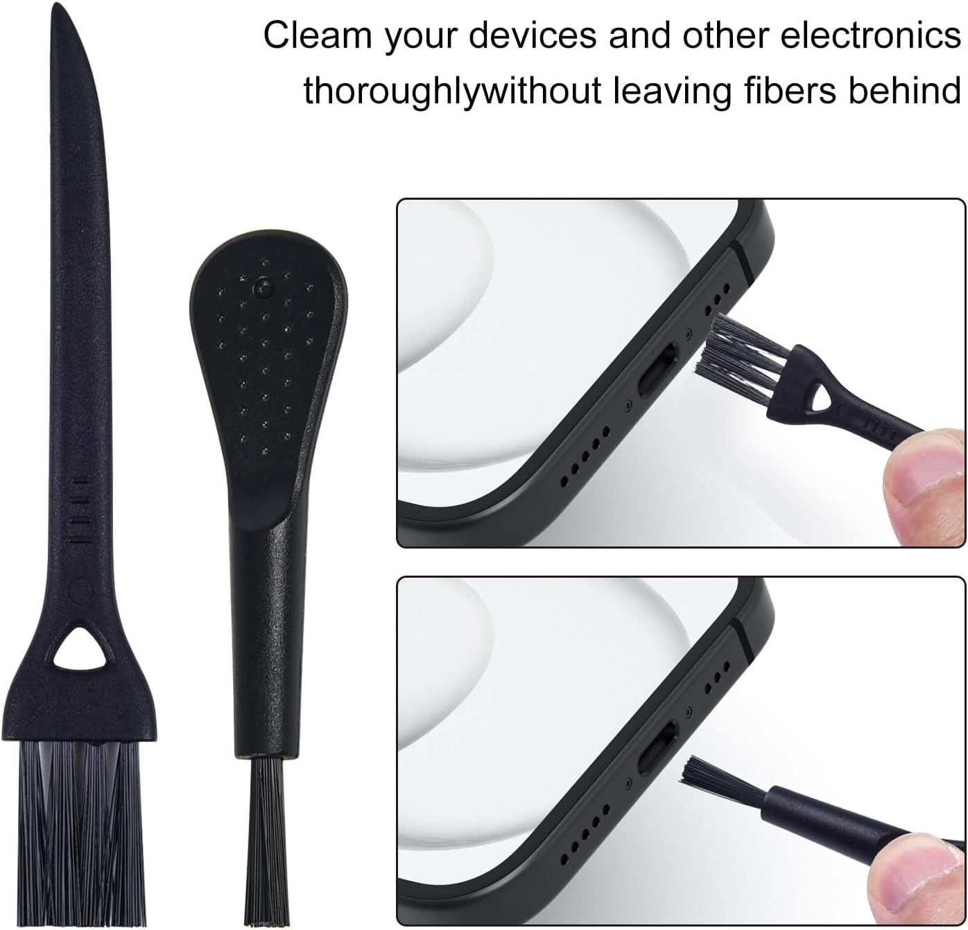 20 Pcs Iphone Dust Plugs, Lightning Charging Port Cover for Iphone 14 Pro Max/ 13 12 11, Ipad Airpods, Charger Port Plug Cleaner Protector with 2 Cleaning Brushes