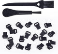 20 Pcs Iphone Dust Plugs, Lightning Charging Port Cover for Iphone 14 Pro Max/ 13 12 11, Ipad Airpods, Charger Port Plug Cleaner Protector with 2 Cleaning Brushes