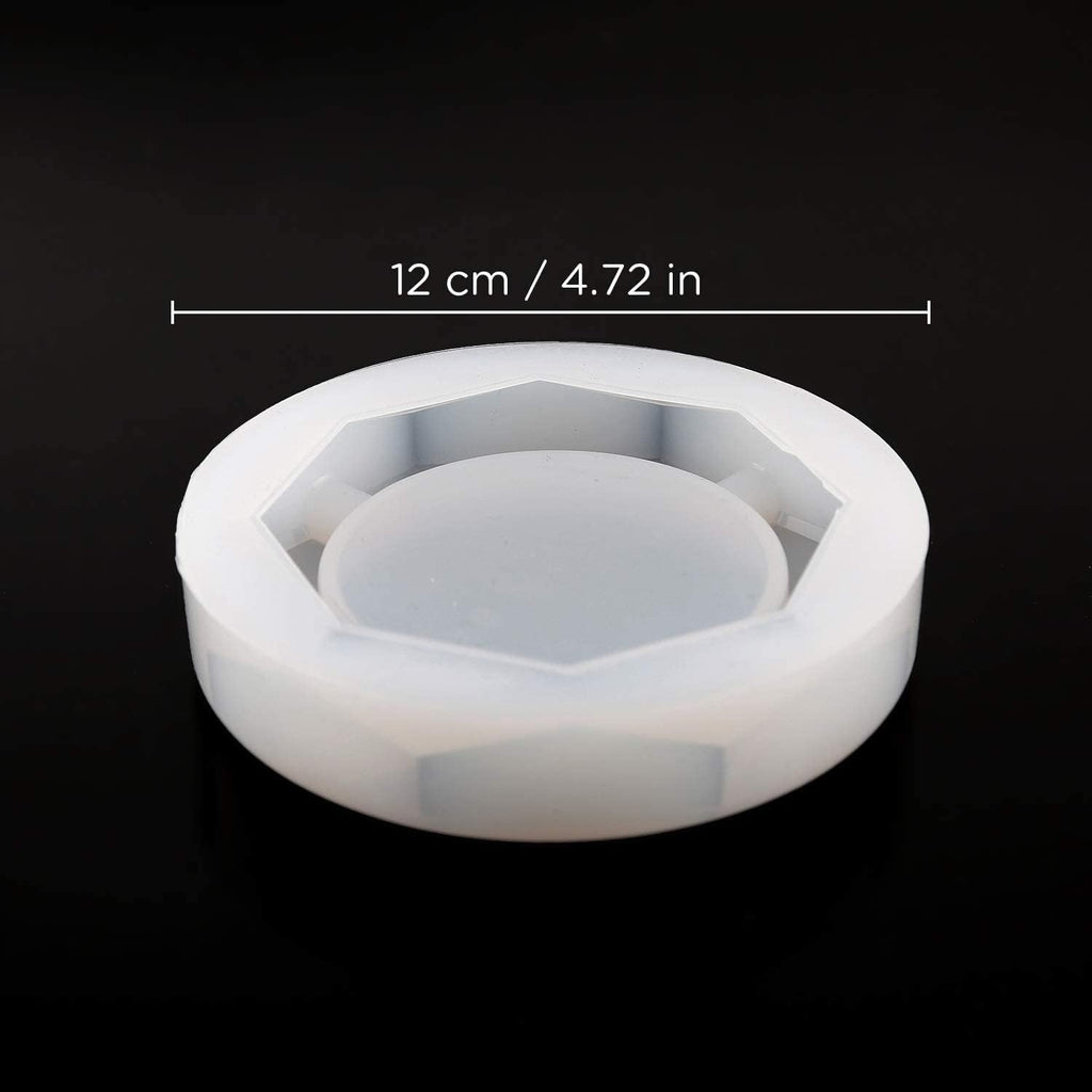 2 Pieces Ashtray Resin Molds, Silicone Resin Mold with Square and Rhombus & round Shape for Resin Casting, DIY Handcrafts
