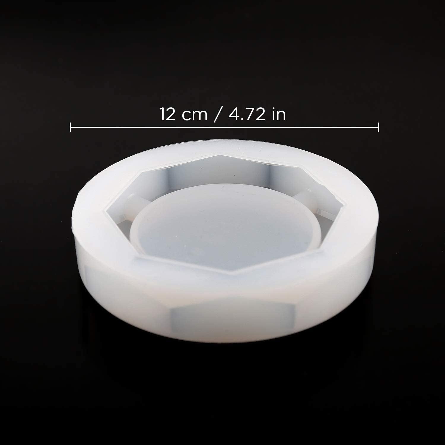 2 Pieces Ashtray Resin Molds, Silicone Resin Mold with Square and Rhombus & round Shape for Resin Casting, DIY Handcrafts